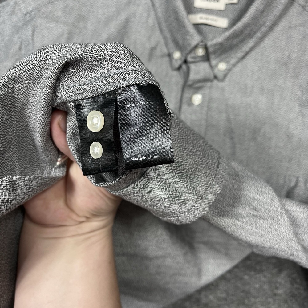 Flint and Tinder Selvedge Architect Shirt Mens 2XL Gray Japanese Slub Denim Slim - Picture 10 of 15